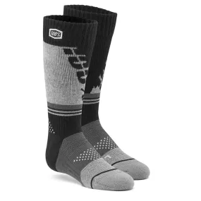 100% Torque Black/GreyYouth Moto Socks