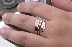 2 Turn Moon Star Energy Ring™ in Pure Copper