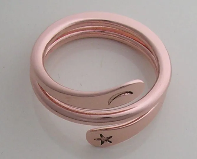 2 Turn Moon Star Energy Ring™ in Pure Copper