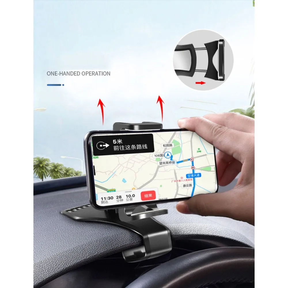 3 in 1 Car GPS Smartphone Holder: Dashboard / Visor Clamp   AC Grid Clip for Allview P9 Energy Lite - Black