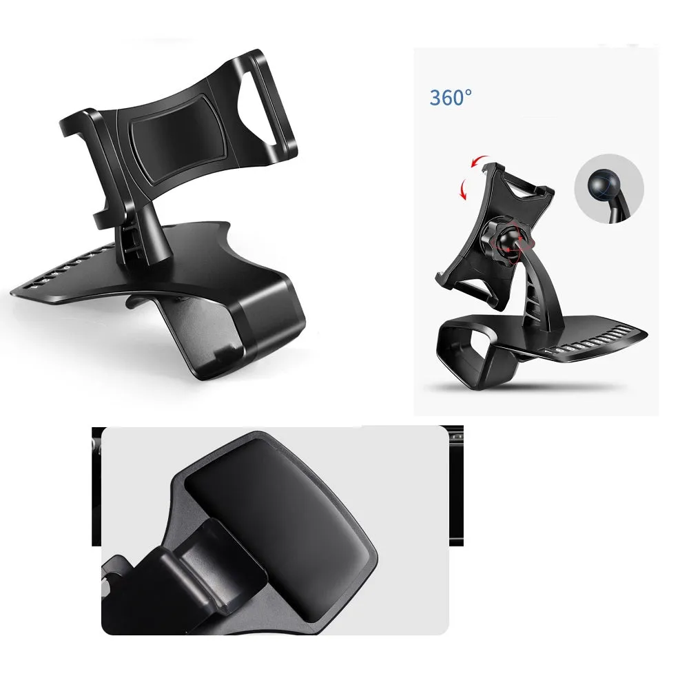 3 in 1 Car GPS Smartphone Holder: Dashboard / Visor Clamp   AC Grid Clip for Allview P9 Energy Lite - Black