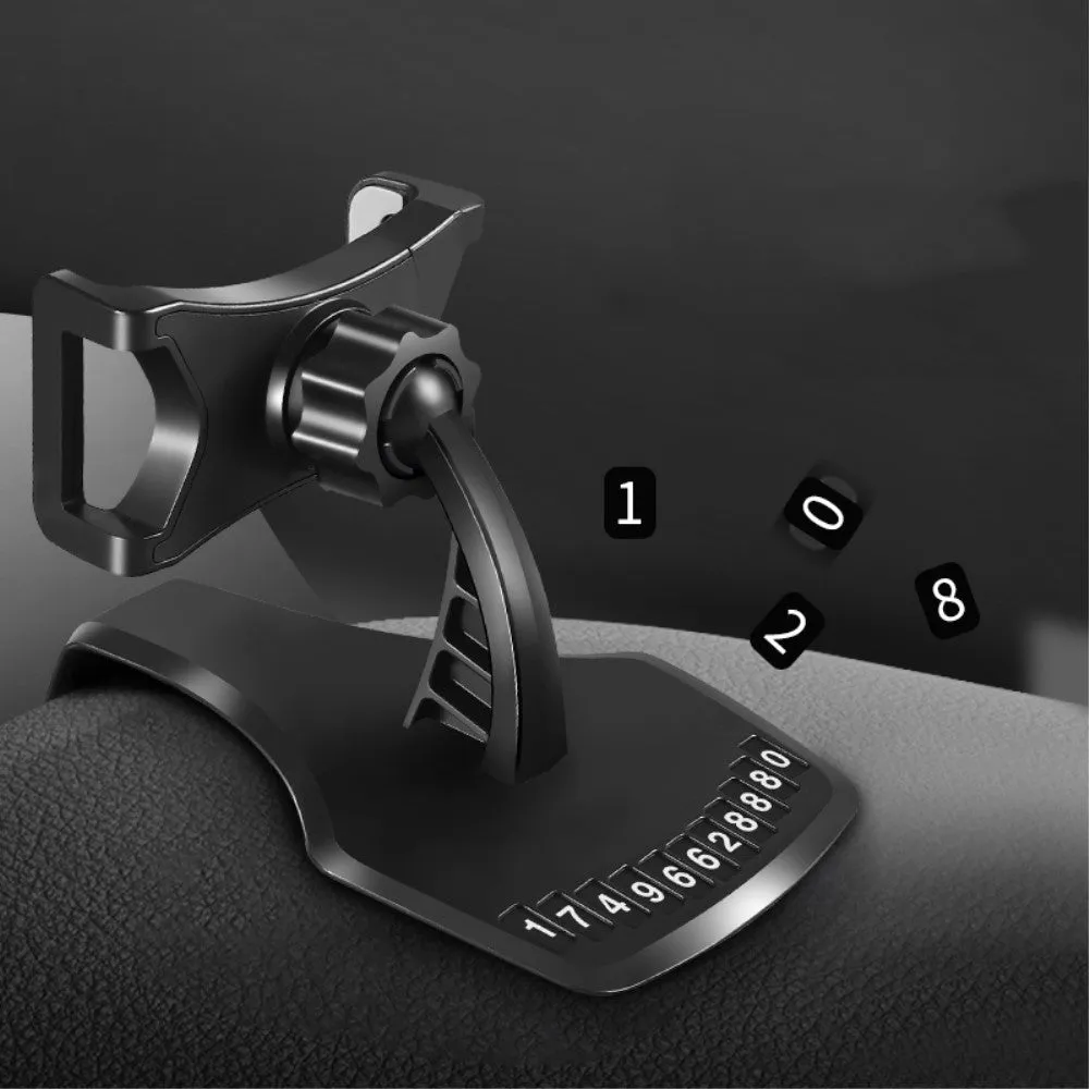 3 in 1 Car GPS Smartphone Holder: Dashboard / Visor Clamp   AC Grid Clip for Allview P9 Energy mini - Black