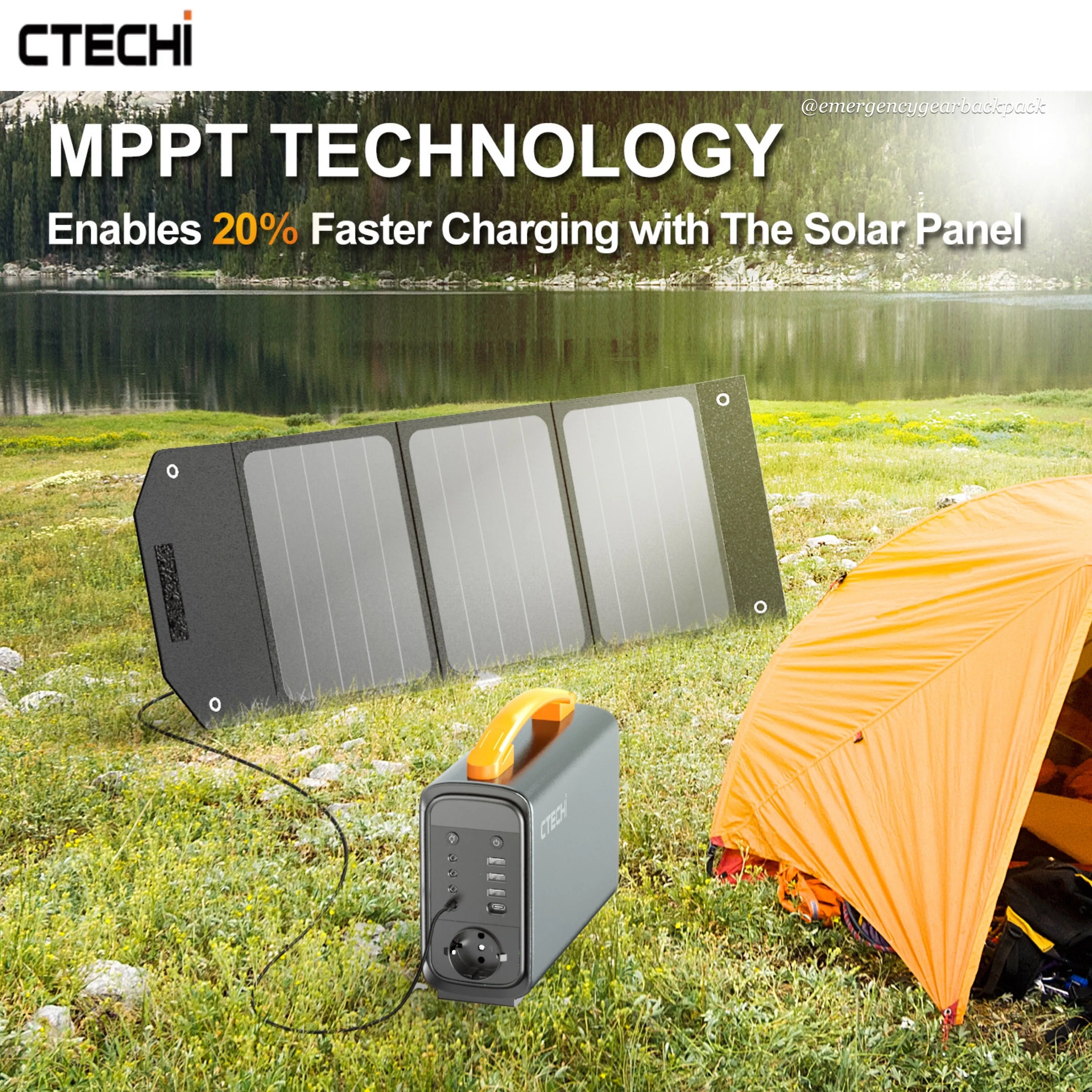 CTECHi GT200PRO Portable Power Station LiFePo4 25Ah 320Wh 100,000mAh