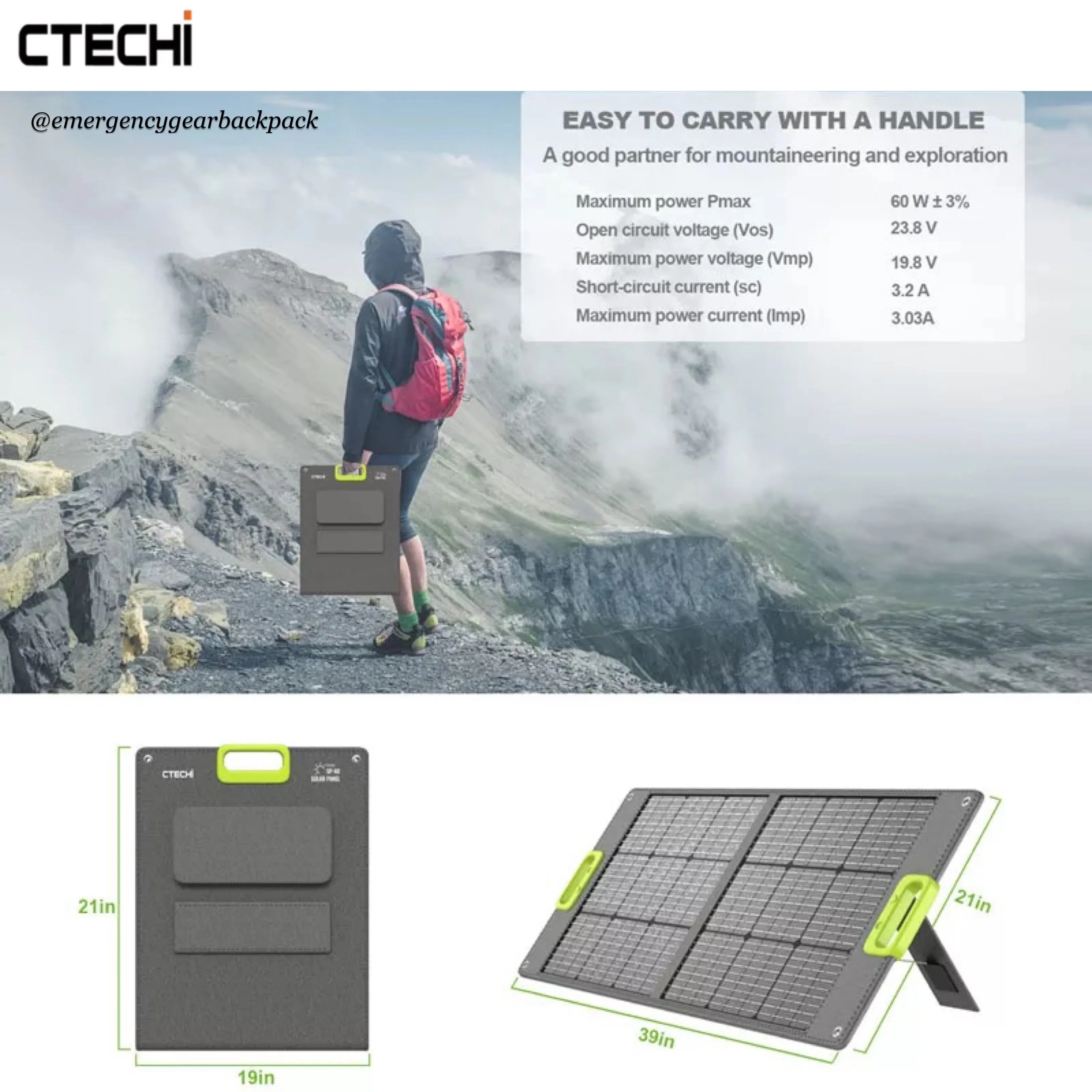 CTECHi GT200PRO Portable Power Station LiFePo4 25Ah 320Wh 100,000mAh
