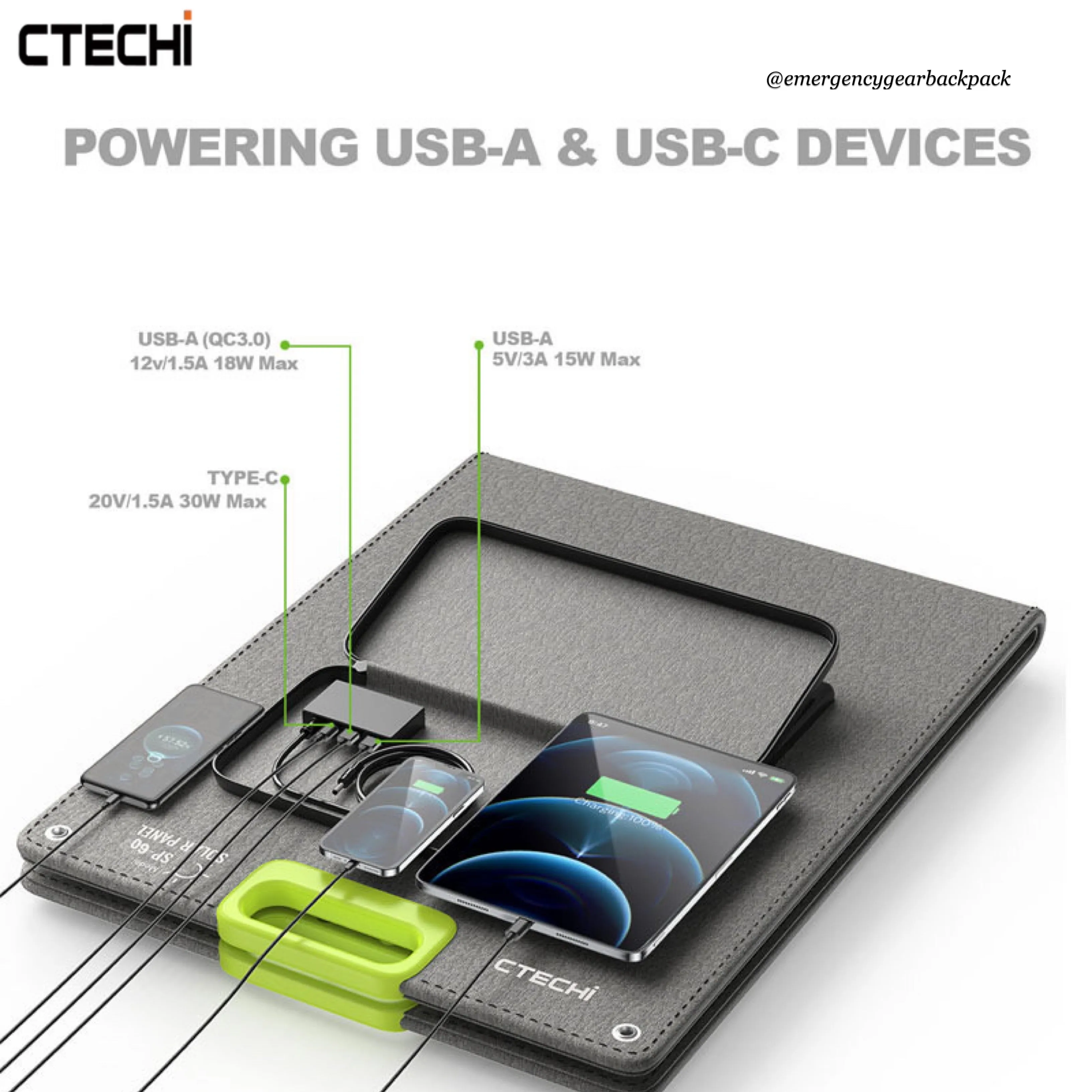 CTECHi GT200PRO Portable Power Station LiFePo4 25Ah 320Wh 100,000mAh