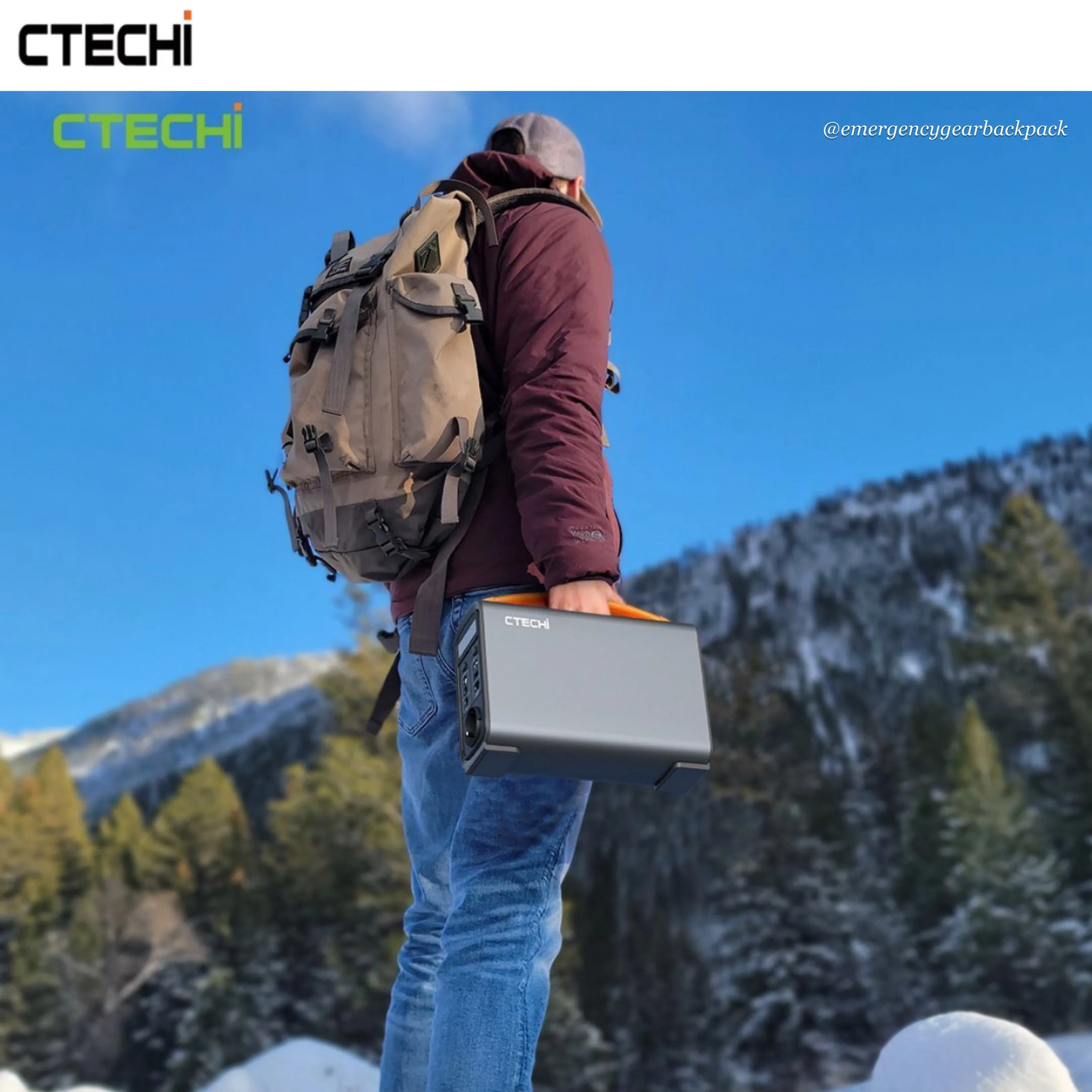 CTECHi GT200PRO Portable Power Station LiFePo4 25Ah 320Wh 100,000mAh