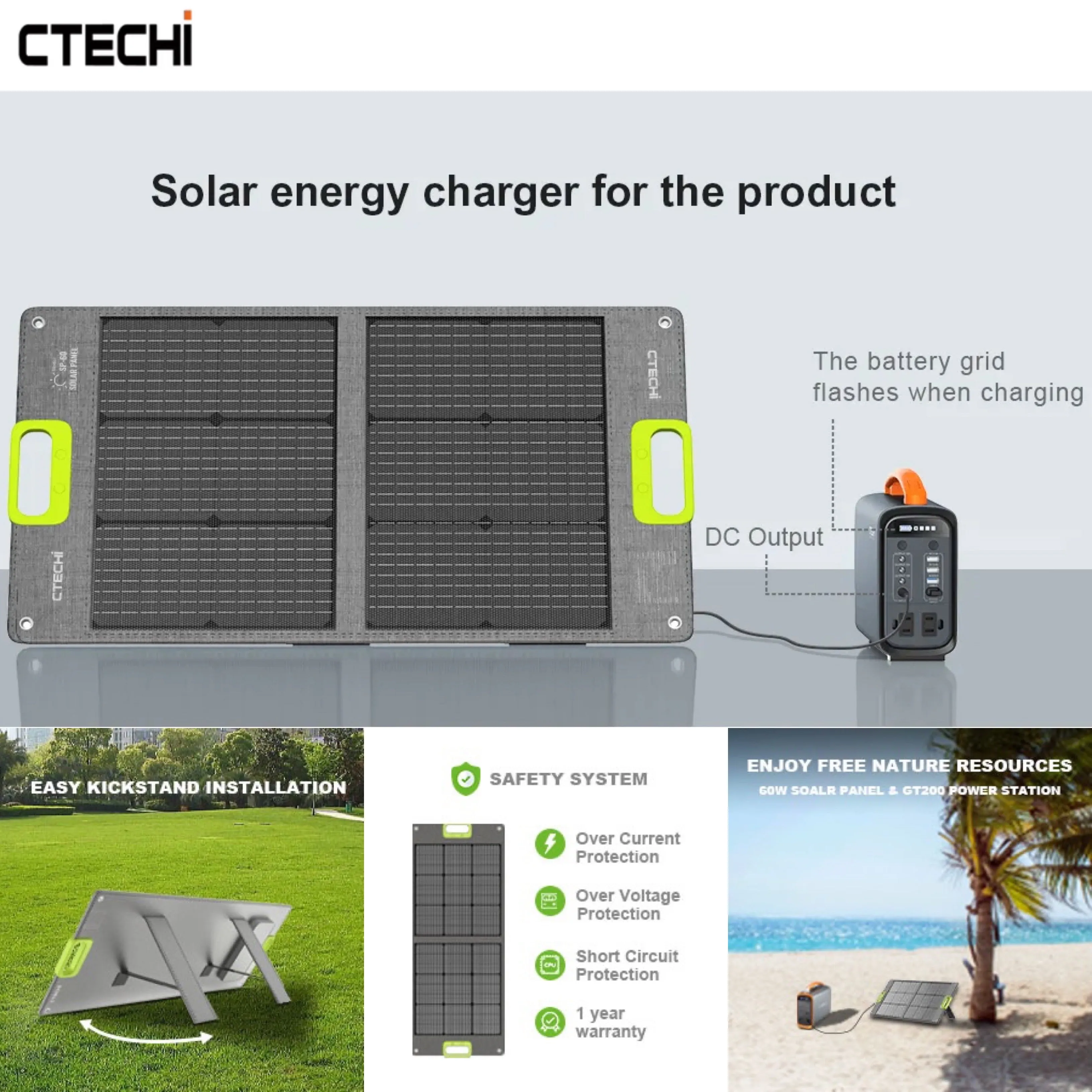 CTECHi GT200PRO Portable Power Station LiFePo4 25Ah 320Wh 100,000mAh