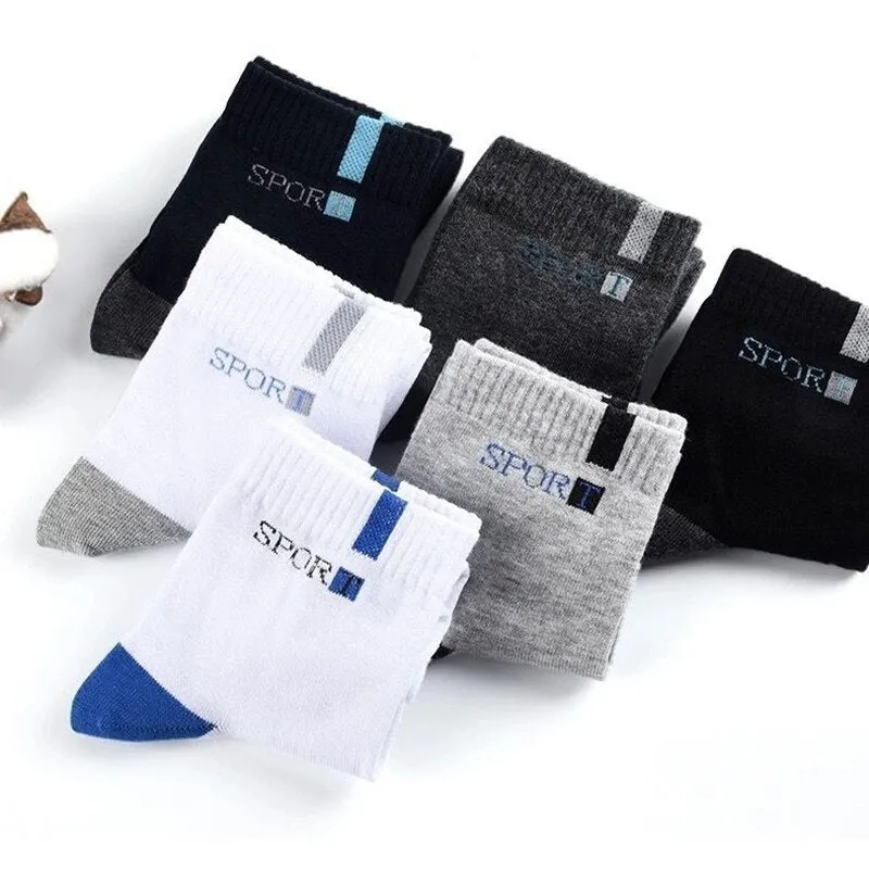 Cuzcare Combo 5 Pairs Diabetic Men Socks Bamboo Fiber Breathable Multiple Colors Extra Comfort