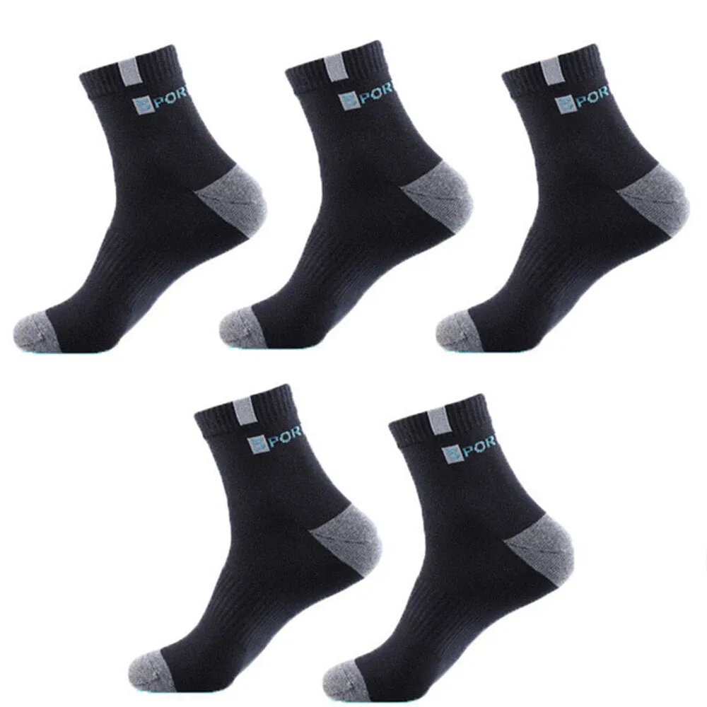 Cuzcare Combo 5 Pairs Diabetic Men Socks Bamboo Fiber Breathable Multiple Colors Extra Comfort
