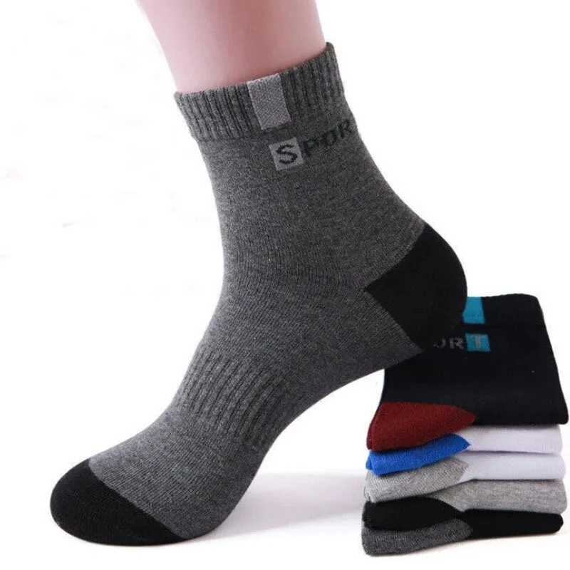 Cuzcare Combo 5 Pairs Diabetic Men Socks Bamboo Fiber Breathable Multiple Colors Extra Comfort