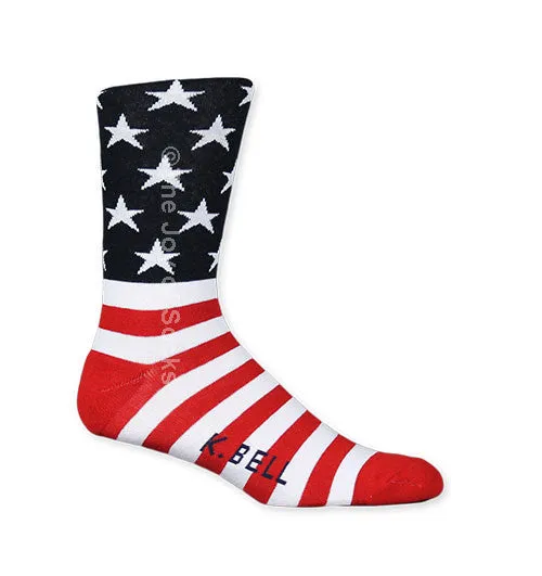 Extended Size USA Flag Socks (Men's)