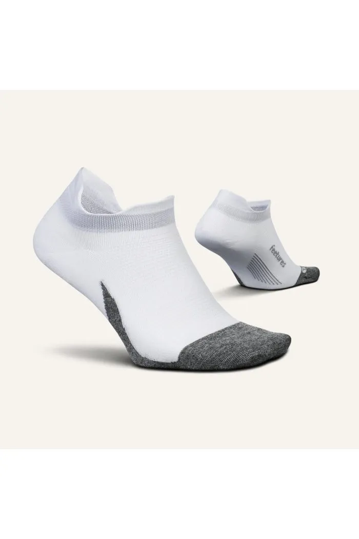 Feetures Elite Ultra Light No Show Tab Sock in White