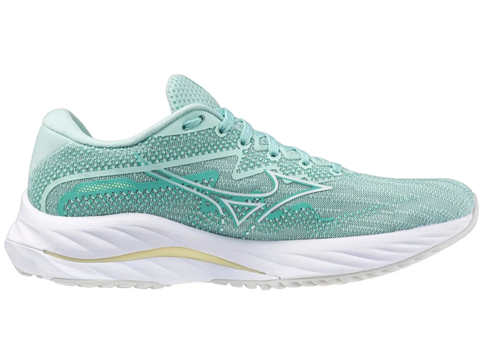 Mizuno Wave Rider 27 Womens Running Shoes Eggshell Blue / Anise Flower in US 7