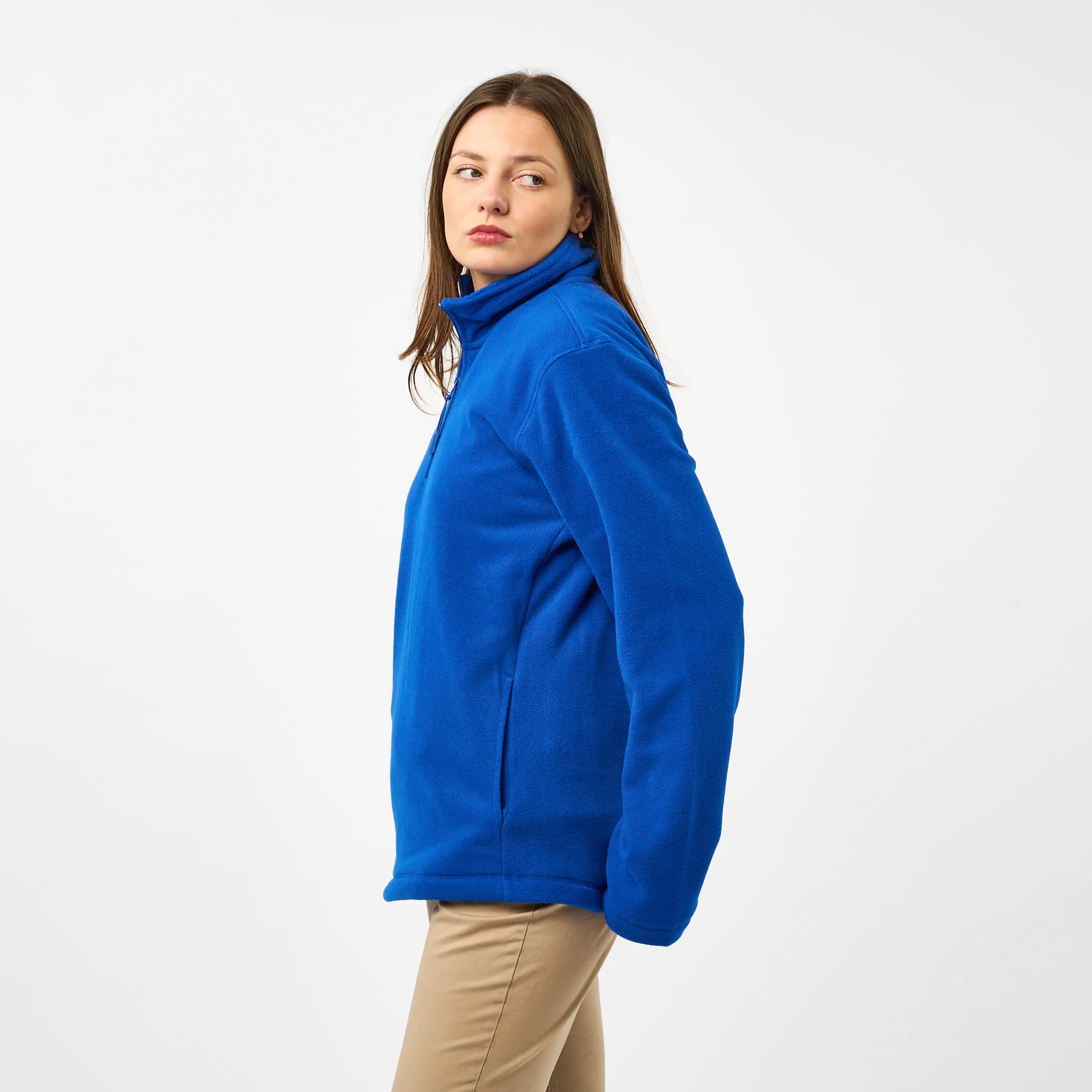 Omnitau Adult's Team Sports ¼ Zip Soft Feel Fleece - Royal Blue