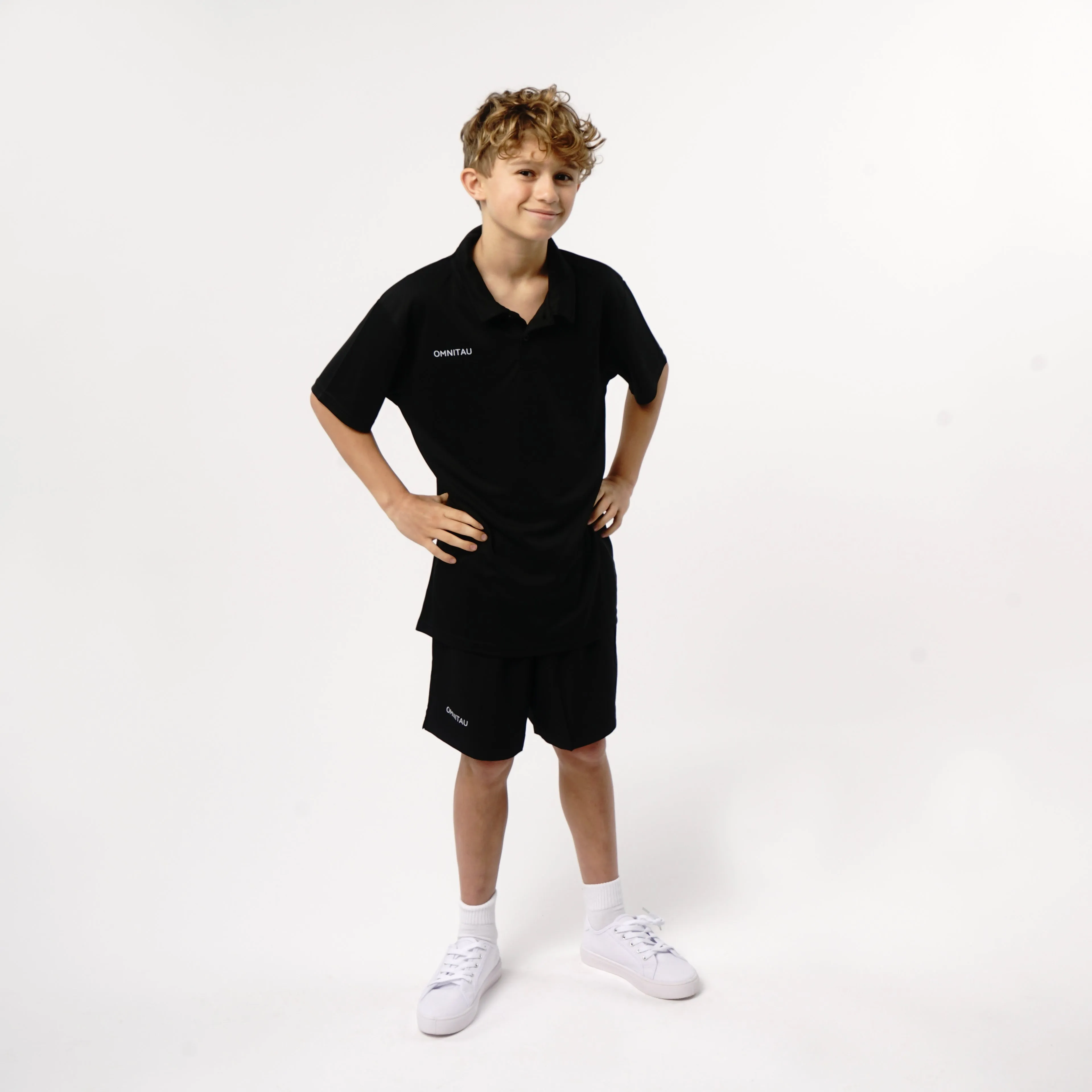 Omnitau Kid's Core Athletics Shorts - Black