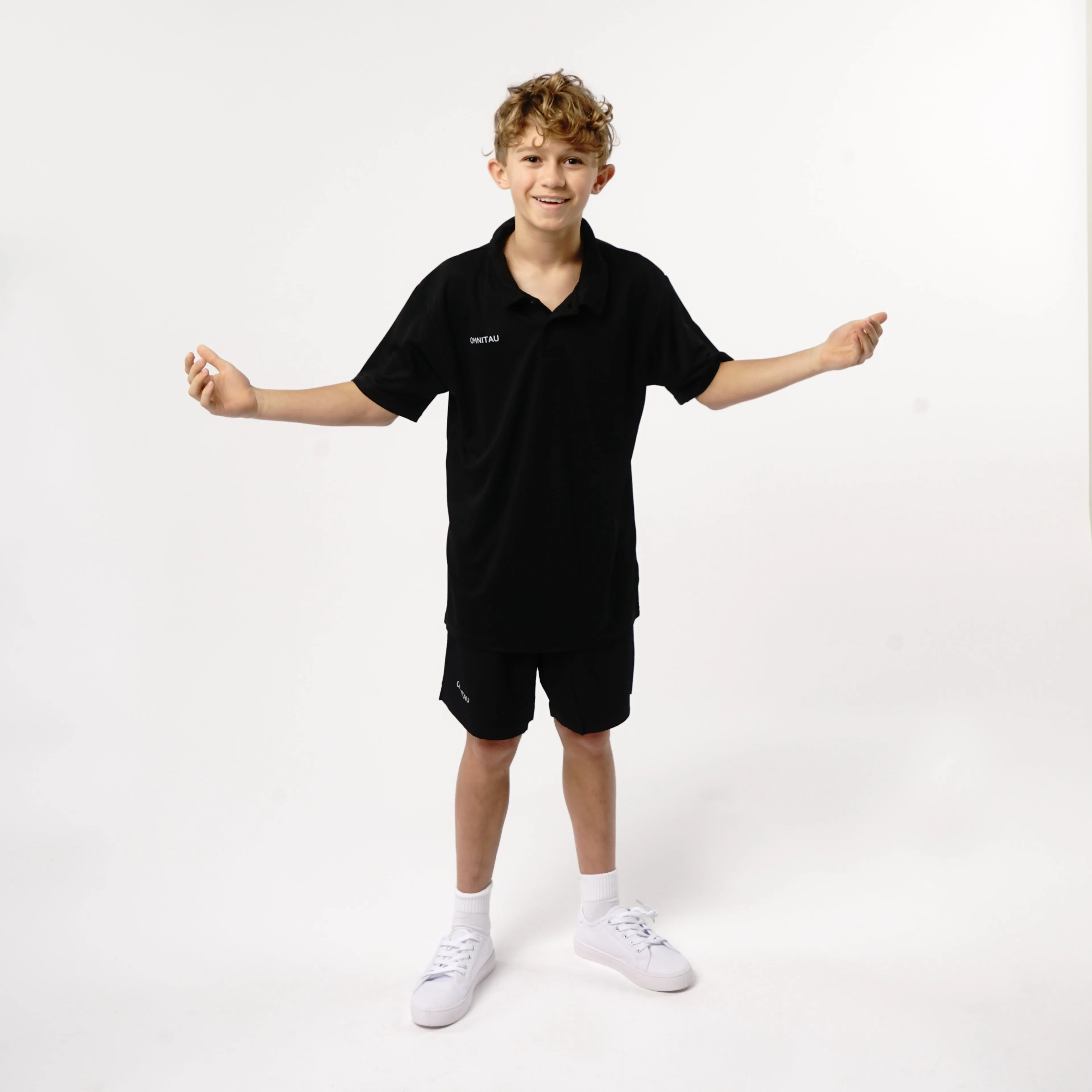 Omnitau Kid's Core Athletics Shorts - Black