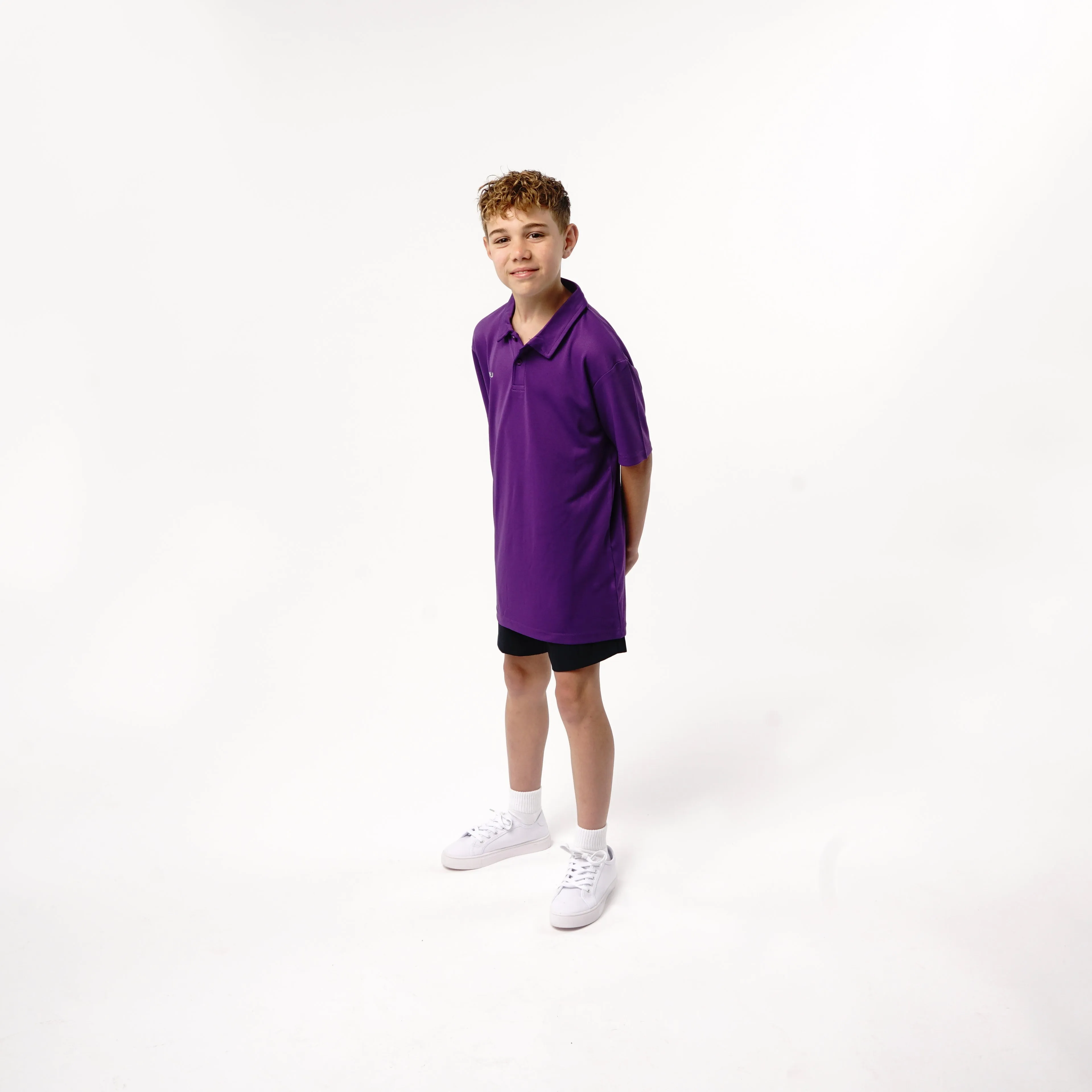 Omnitau Kid's Team Sports Breathable Technical Polo - Purple