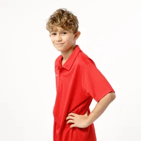 Omnitau Kid's Team Sports Breathable Technical Polo - Red