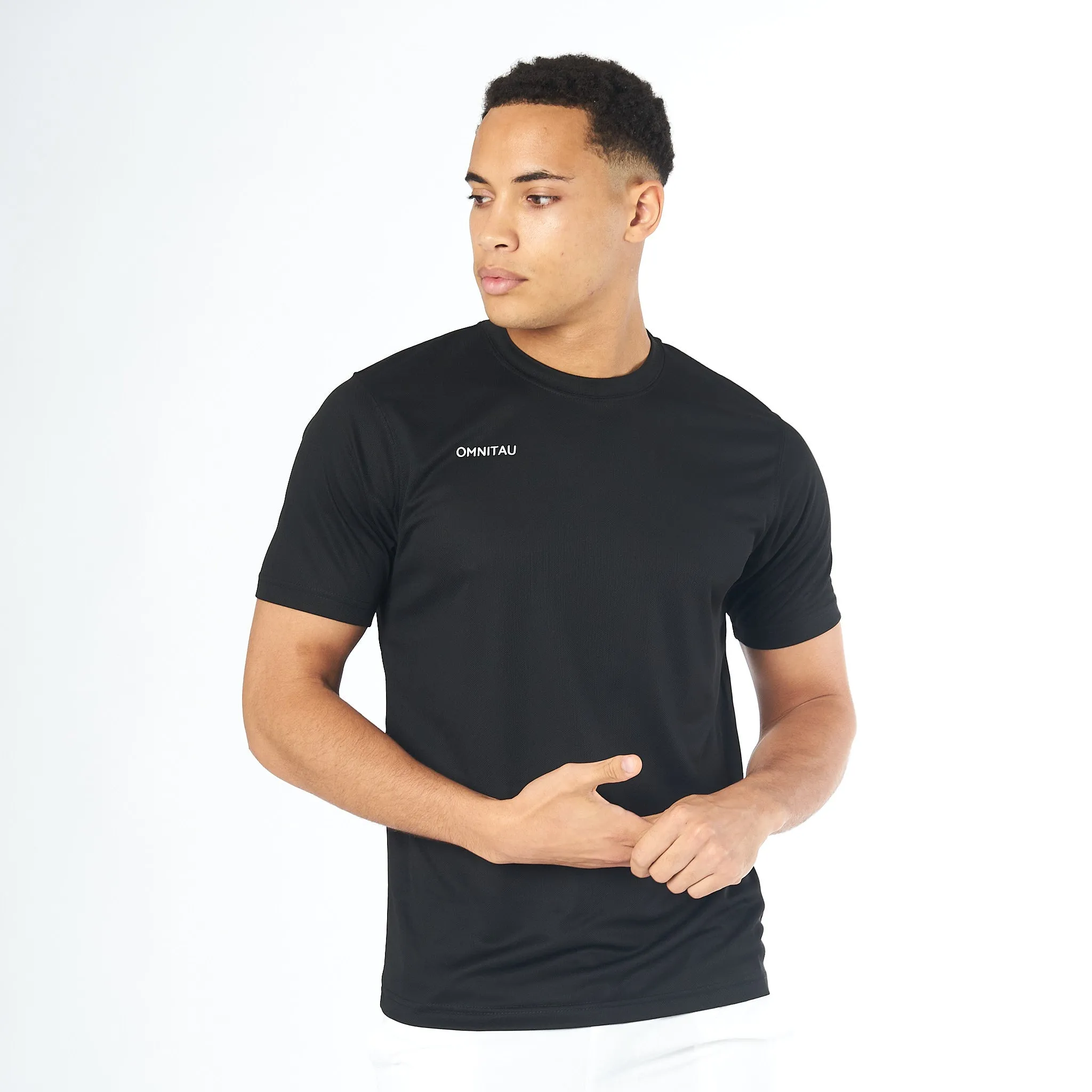Omnitau Men's Team Sports Breathable Technical T-Shirt - Black
