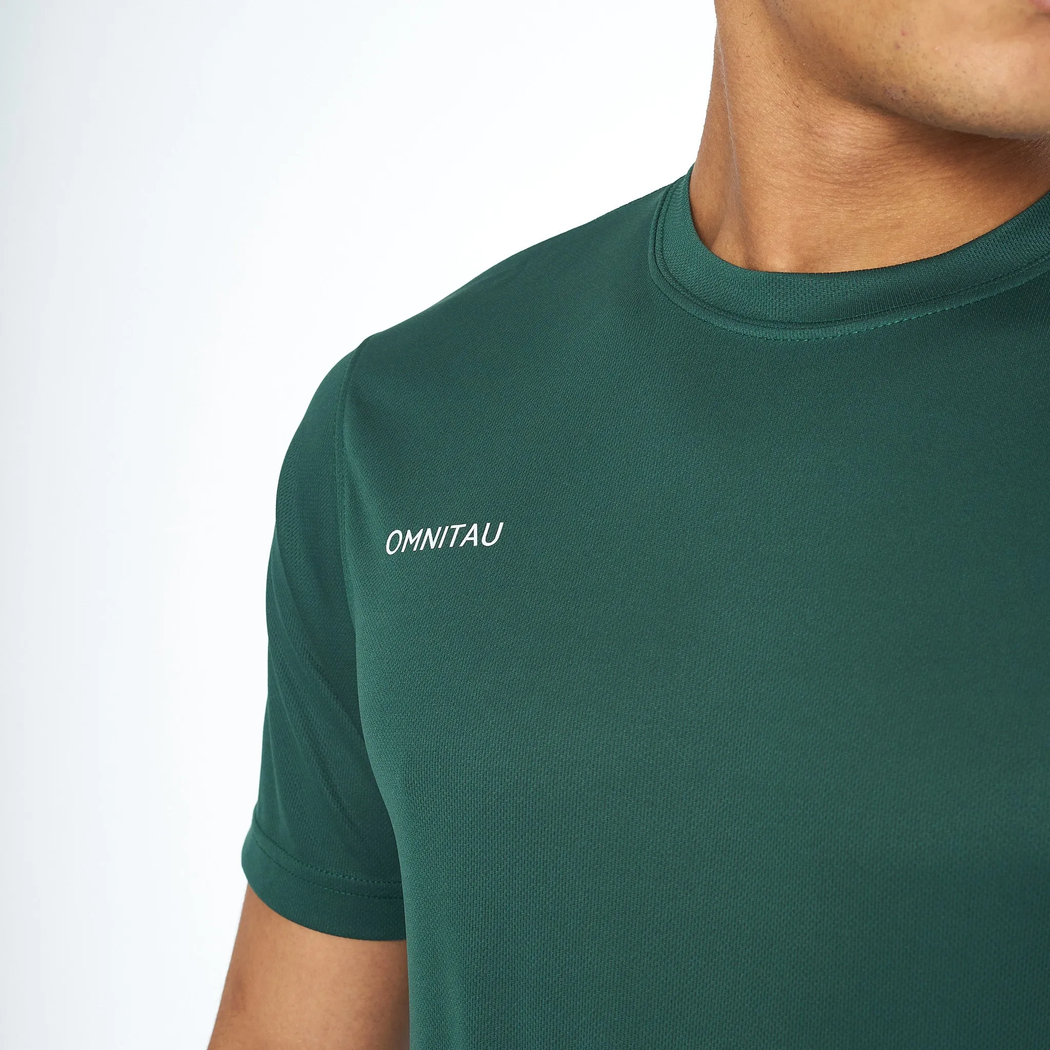 Omnitau Men's Team Sports Breathable Technical T-Shirt - Bottle Green