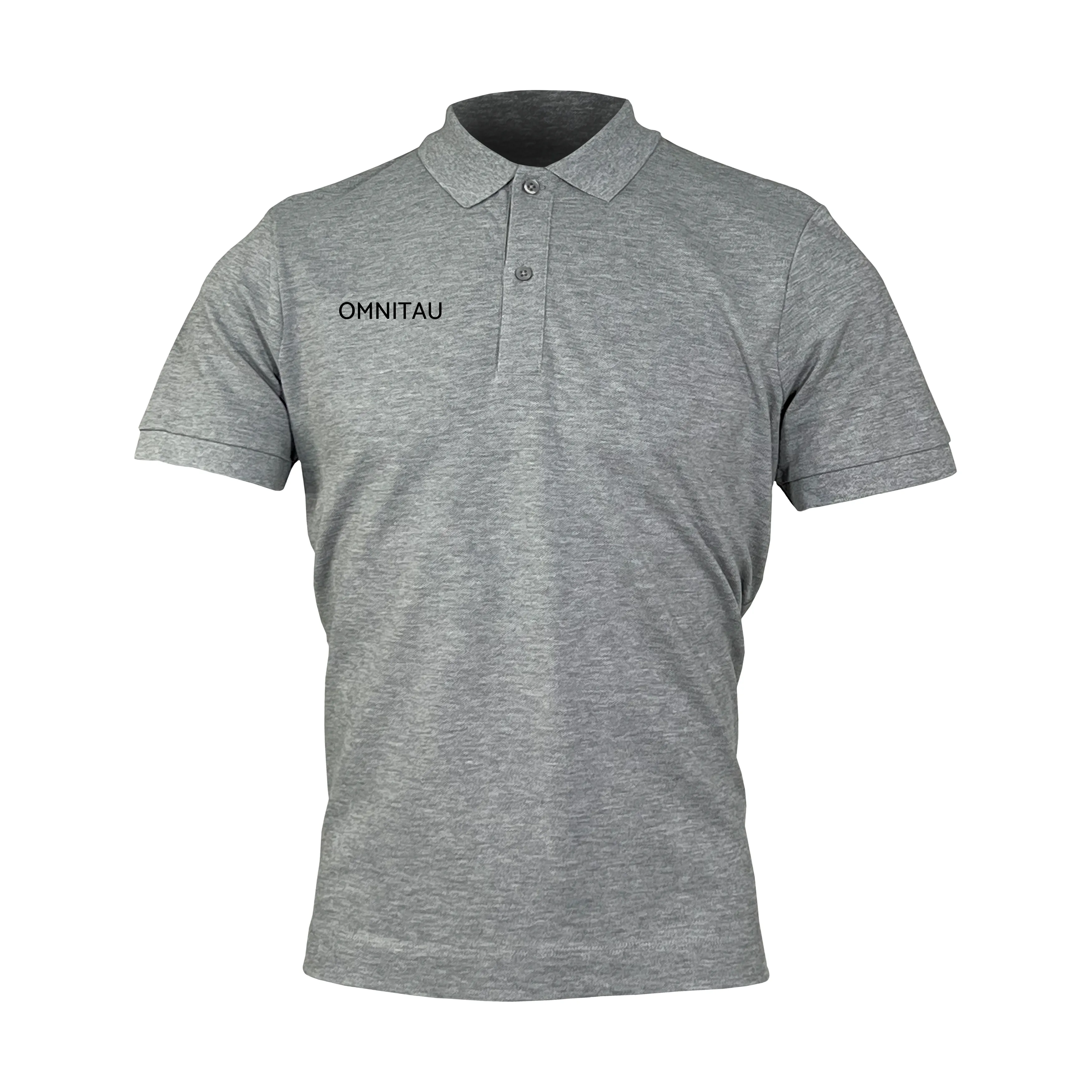 Omnitau Men's Team Sports Organic Cotton Polo - Heather Grey