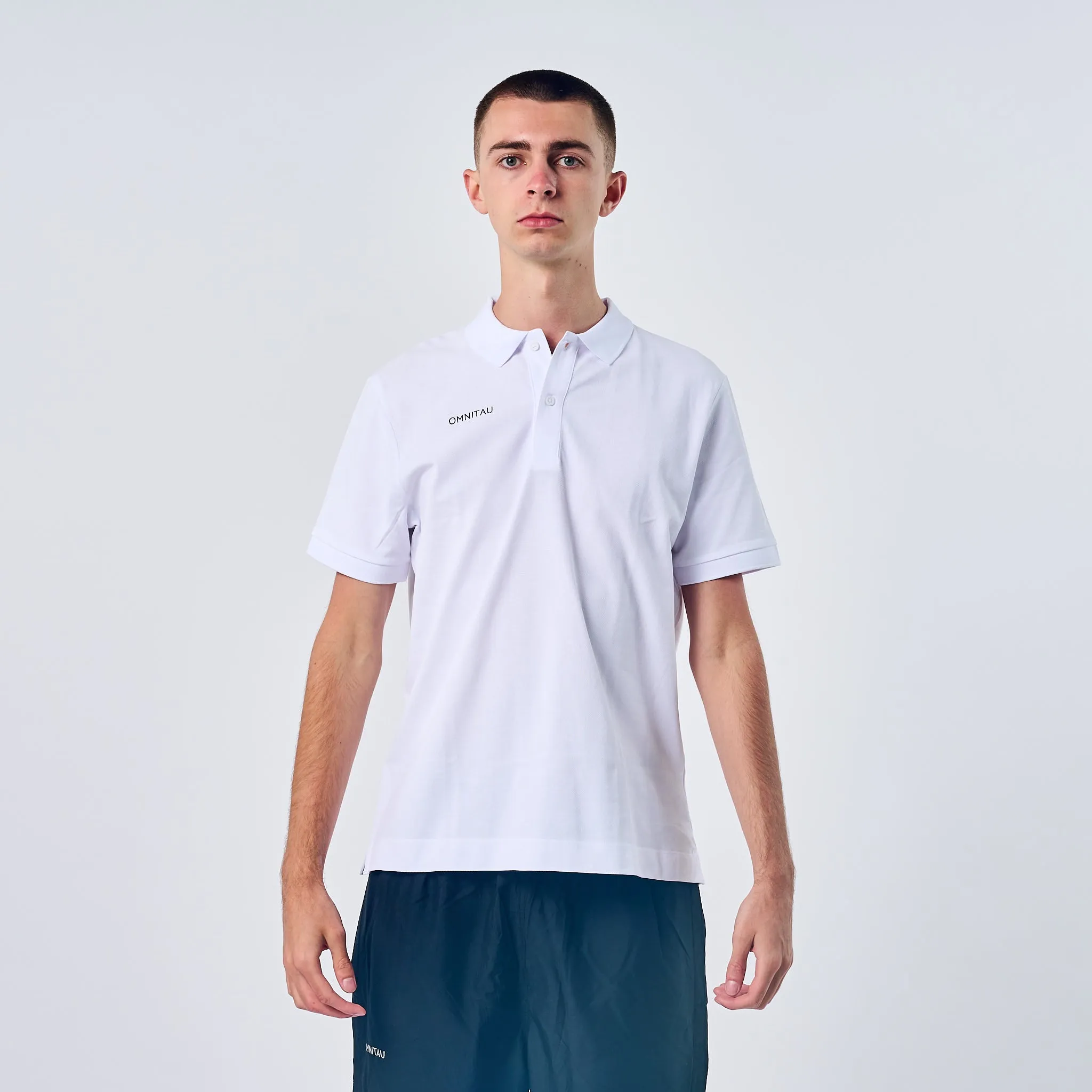 Omnitau Men's Team Sports Organic Cotton Polo - White