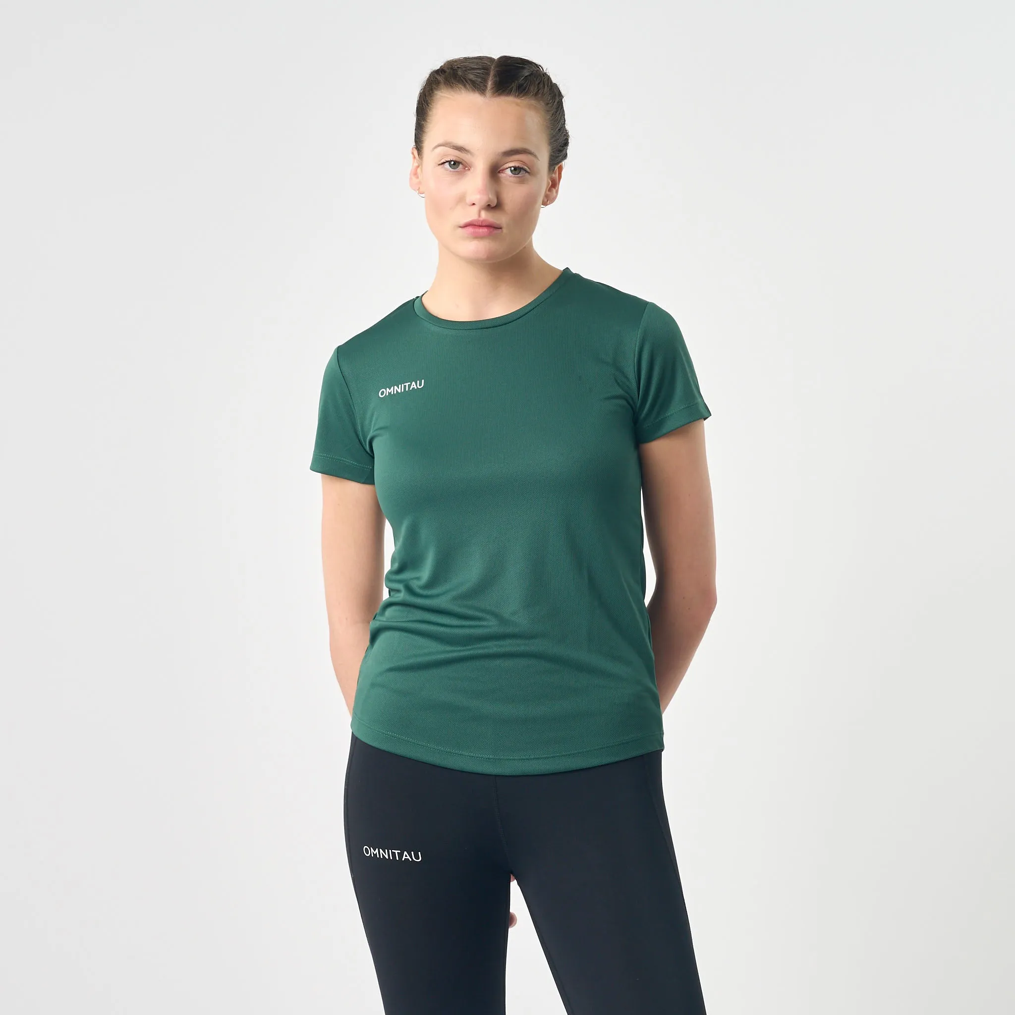 Omnitau Women's Team Sports Breathable Technical T-Shirt - Bottle Green