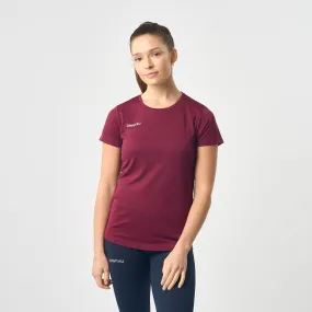 Omnitau Women's Team Sports Breathable Technical T-Shirt - Burgundy