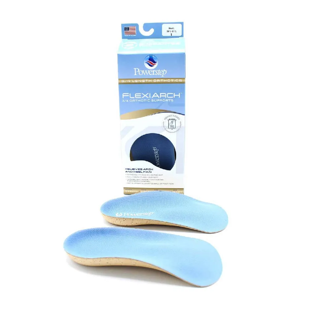 Powerstep FlexiArch 3/4 Orthotic Supports | One Pair